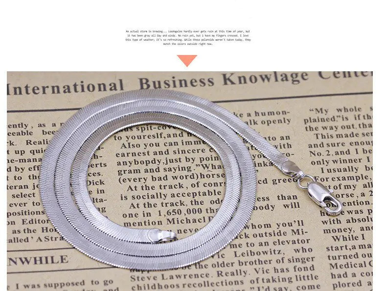 Snake Chain Platinum Plated Men`s Necklaces - High Trend Coture