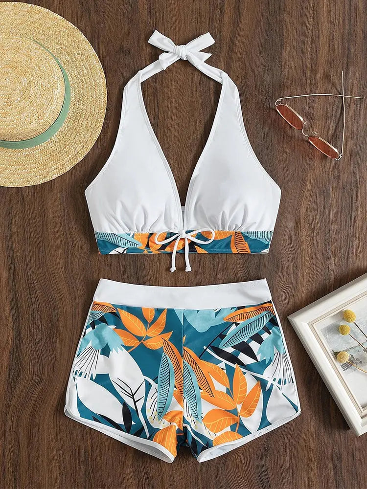 Bikini de Braguita Tipo Short de Cintura Alta - High Trend Coture