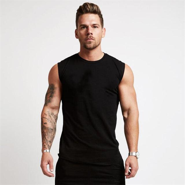 Camiseta Sin Mangas de Cuello Redondo Hombre - High Trend Coture