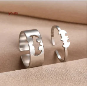 Stainless Steel Couple Rings - High Trend Coture