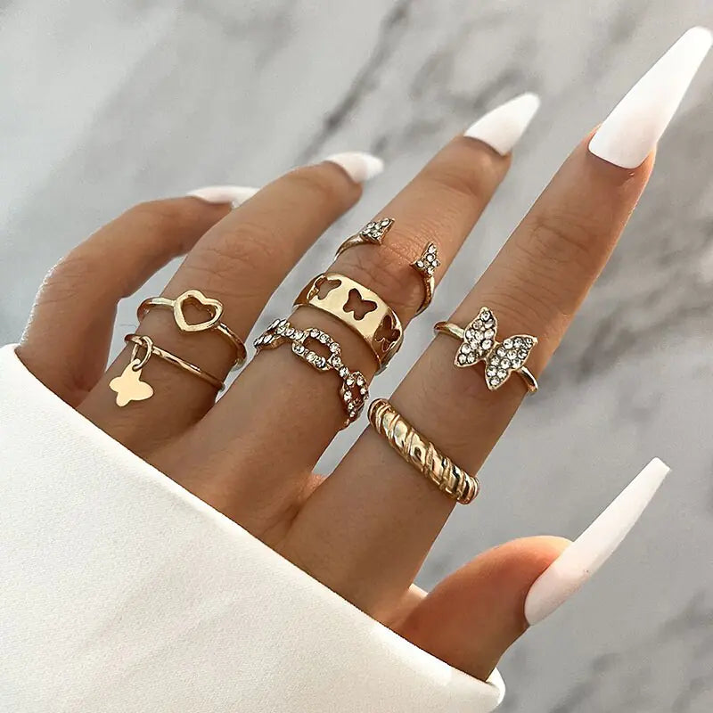 Geometric Infinity Rings Set - High Trend Coture
