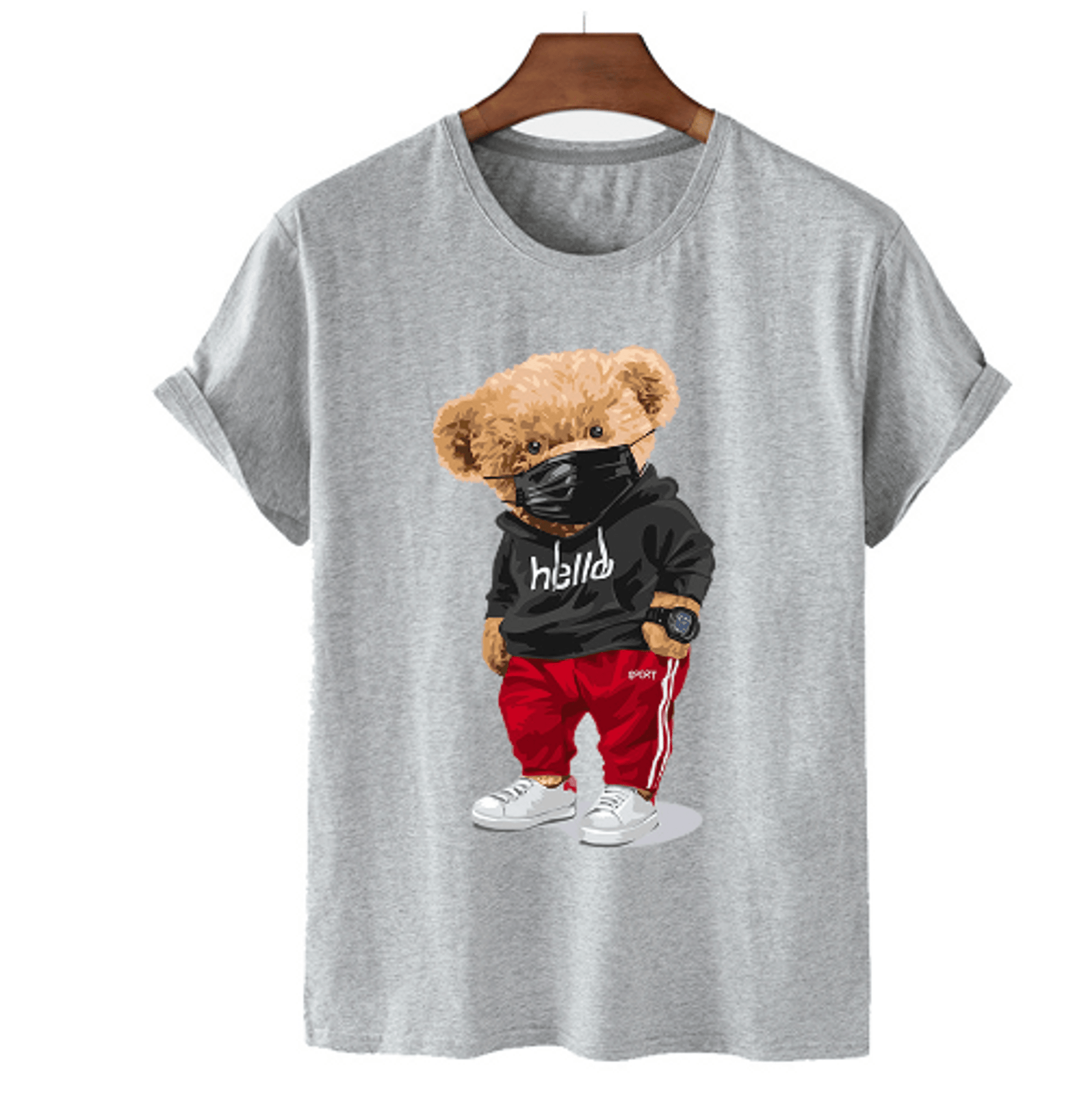 Camiseta con Estampado de Oso - High Trend Coture
