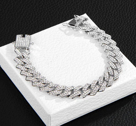 Gold Plated Iced Out Chain for Men and Women Cuban Chain Necklace - High Trend Coture