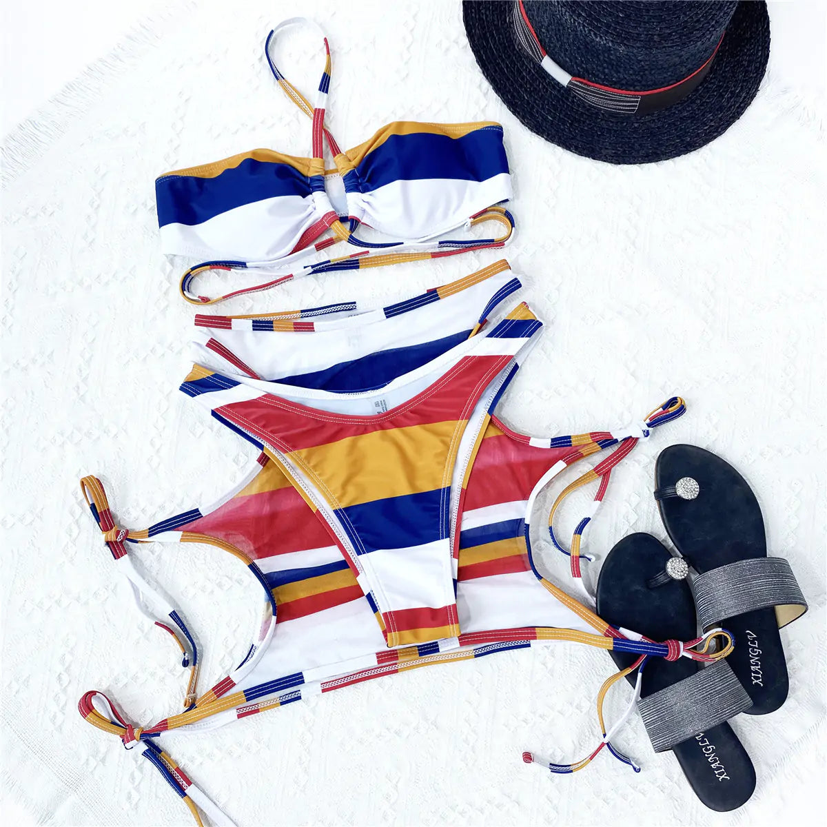 Conjunto de Bikini 3 Piezas Bandeau - High Trend Coture