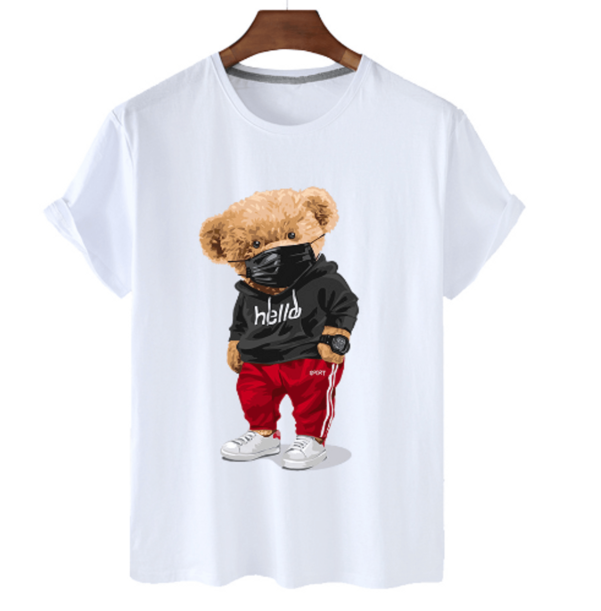 Camiseta con Estampado de Oso - High Trend Coture