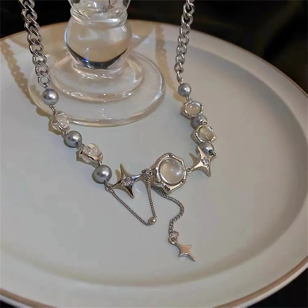 Star Geometric Crystal Chain Necklaces - High Trend Coture