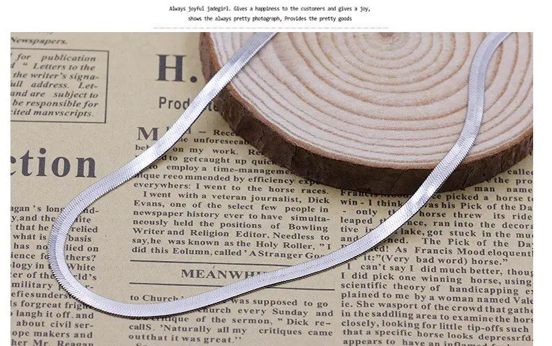Snake Chain Platinum Plated Men`s Necklaces - High Trend Coture