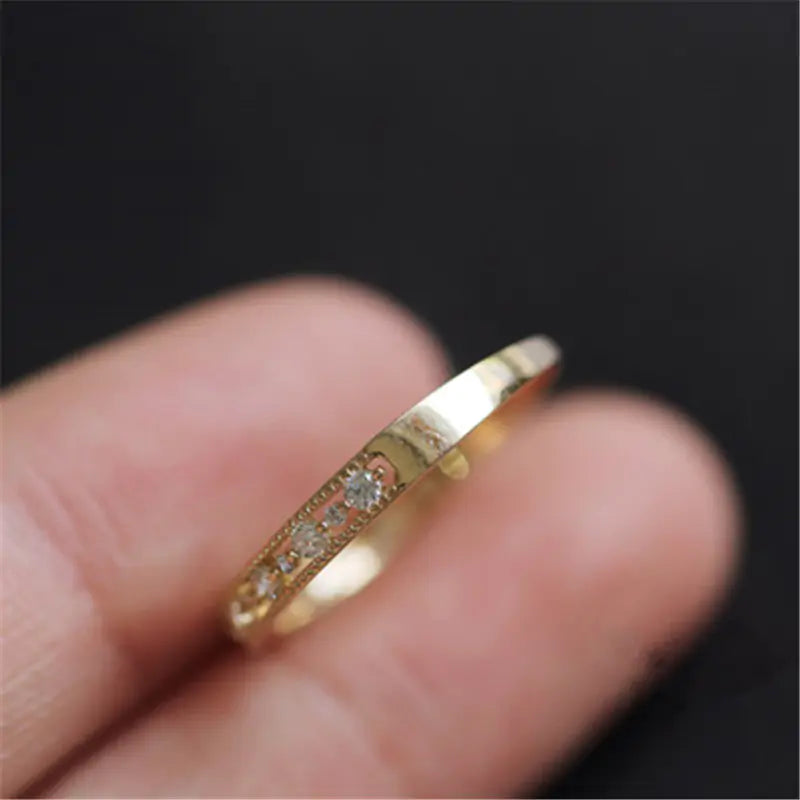 Crystal Inlaid Hearts Rings - High Trend Coture