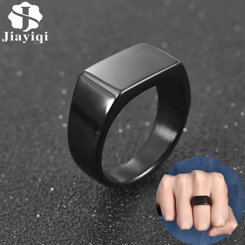 Men's Square Charm Ring - High Trend Coture