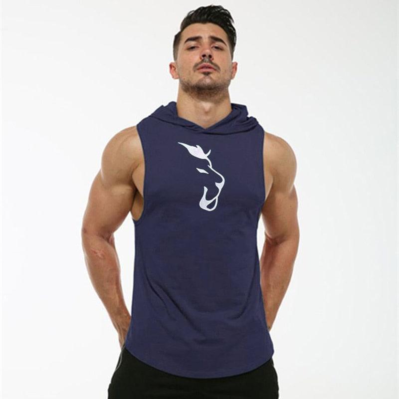Camiseta Traspirable sin Mangas con Capucha Hombre - High Trend Coture