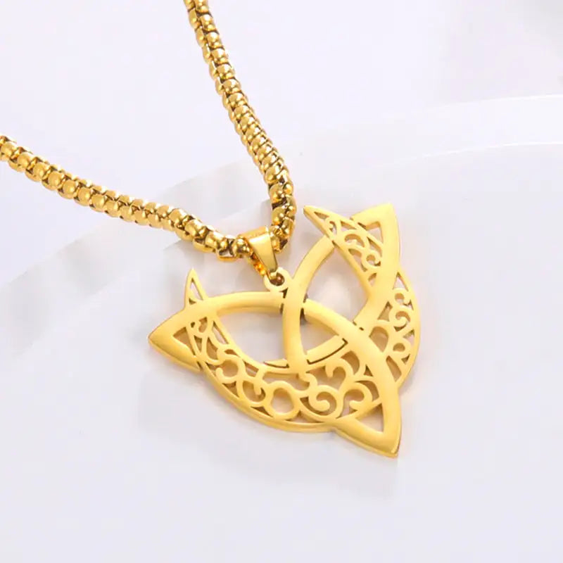 Triquetra Moon Pentagram Necklaces - High Trend Coture