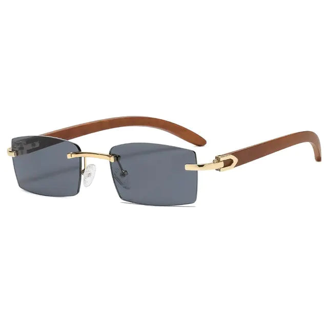 Rectangle Fashion Rimless Sunglasses - High Trend Coture