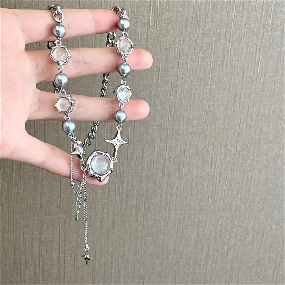 Star Geometric Crystal Chain Necklaces - High Trend Coture