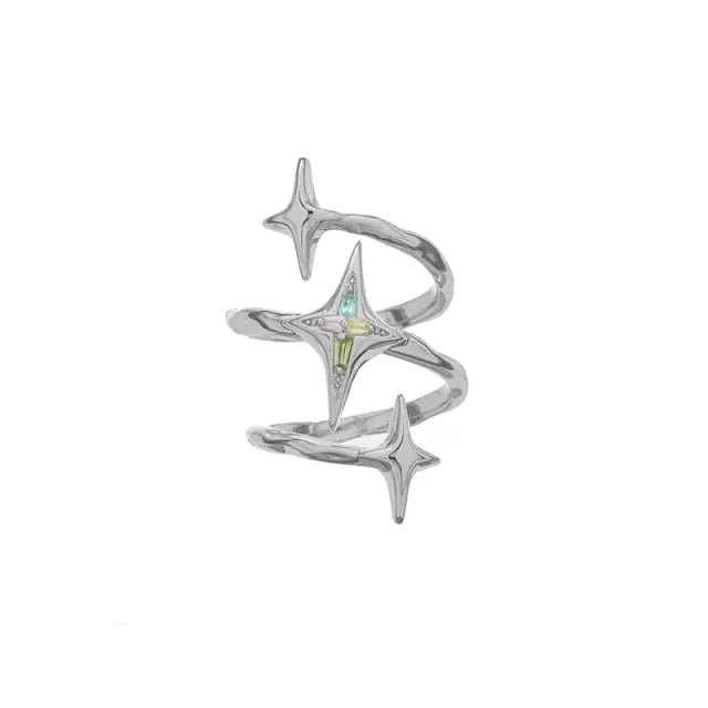 Delicate Zircon Red Square Crystal Rings - High Trend Coture