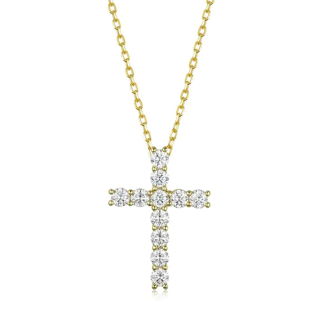 Moissanite Cross Pendants For Women - High Trend Coture