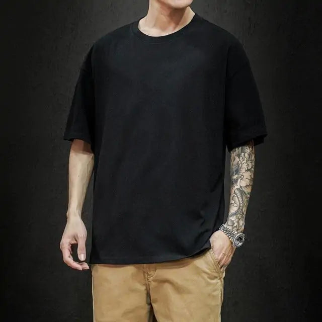Camiseta Lisa de Hombre Oversize - High Trend Coture
