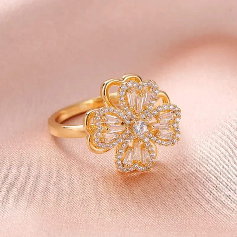 Four Leaf Clover Stress Rings - High Trend Coture