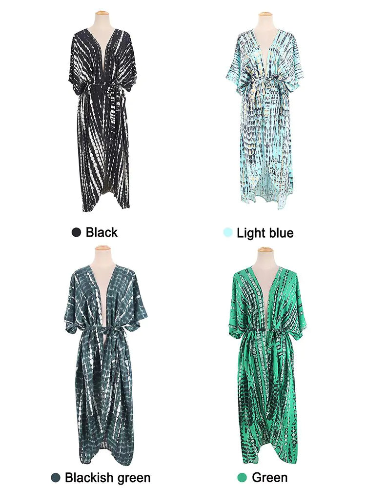 Kimono de Playa Cover Up Estampado - High Trend Coture