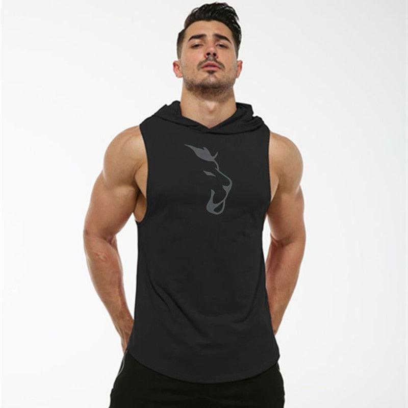 Camiseta Traspirable sin Mangas con Capucha Hombre - High Trend Coture