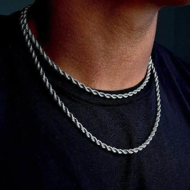 Twisted Rope Links Collar Necklace - High Trend Coture
