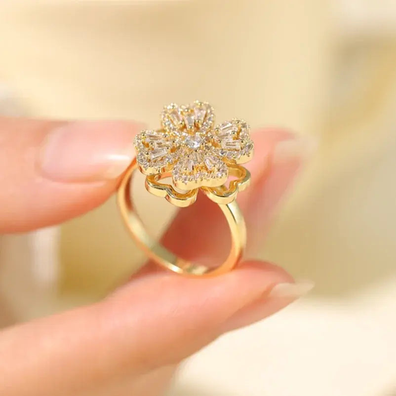 Four Leaf Clover Stress Rings - High Trend Coture