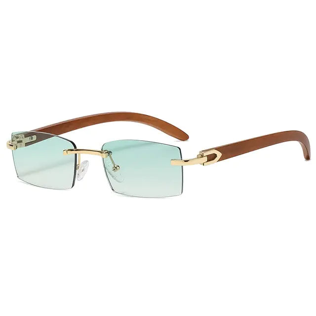 Rectangle Fashion Rimless Sunglasses - High Trend Coture