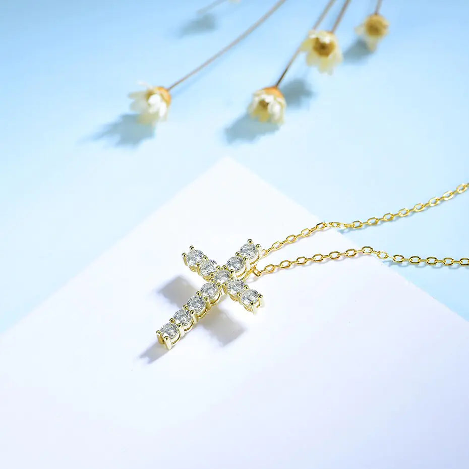 Moissanite Cross Pendants For Women - High Trend Coture