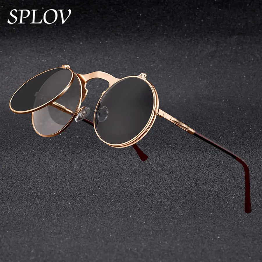 Vintage Steampunk Flip Sunglasses - High Trend Coture