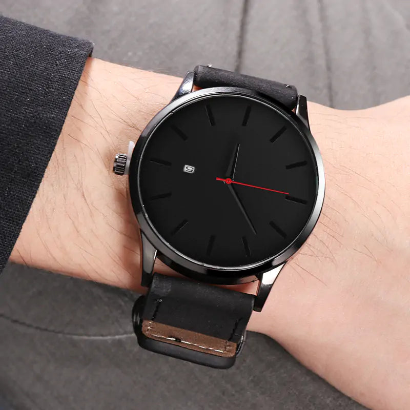 Leather Quartz Watch - High Trend Coture