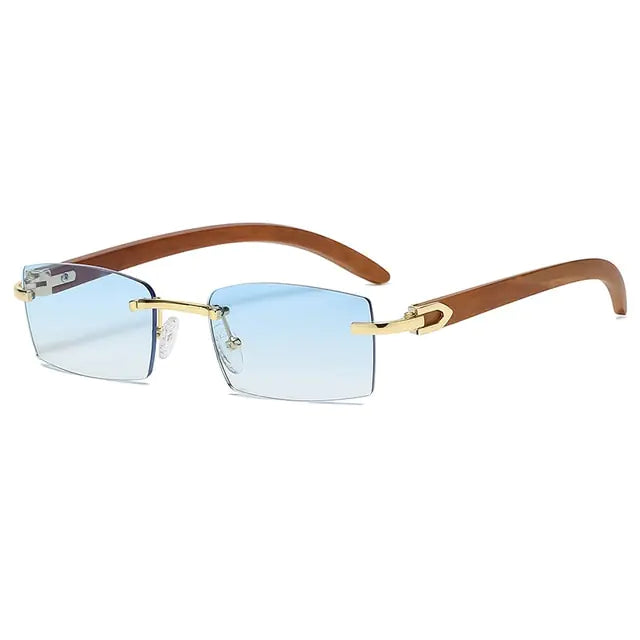 Rectangle Fashion Rimless Sunglasses - High Trend Coture