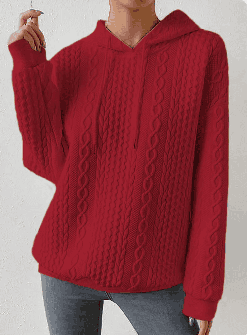Sudadera con Capucha para Mujer de Punto Casual Otoño e Invierno