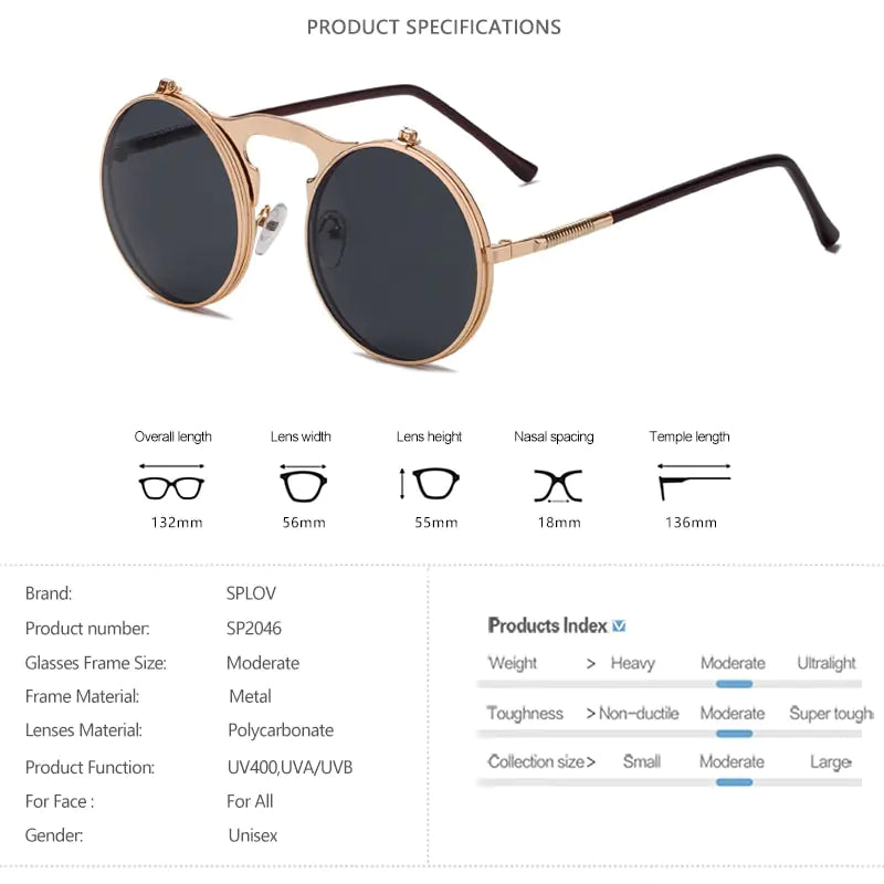 Vintage Steampunk Flip Sunglasses - High Trend Coture