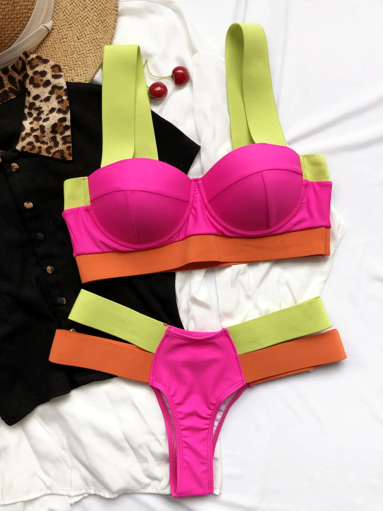 Bikini Patchwork Sexy Diversos Colores - High Trend Coture