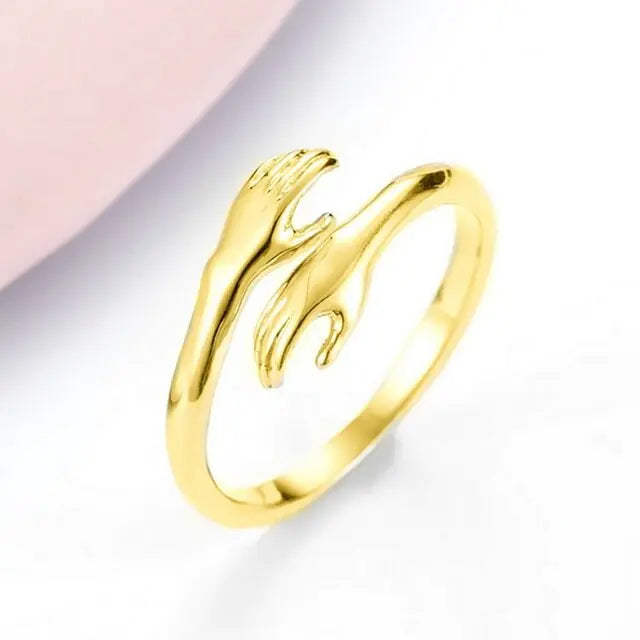 Personality Silver Plated Love Hug Rings - High Trend Coture