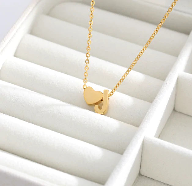 Letter Heart Initial Necklaces - High Trend Coture