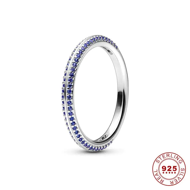 Celestial Blue Sparkling Moon And Sun Rings - High Trend Coture