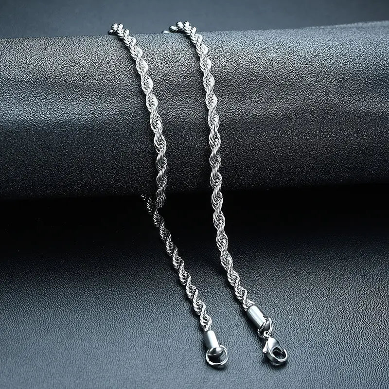 Twisted Rope Links Collar Necklace - High Trend Coture