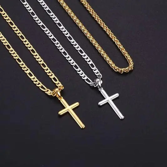 Sterling Silver Layered Cross Necklace - High Trend Coture