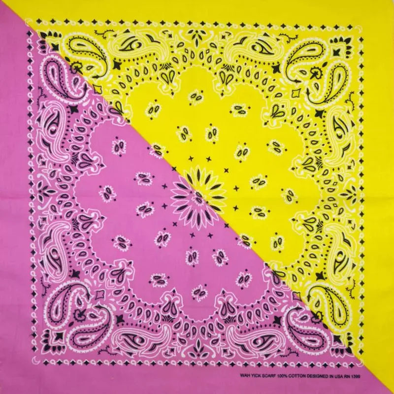 Bandana de Algodón 100% Estampado Paisley 55x55cm Unisex