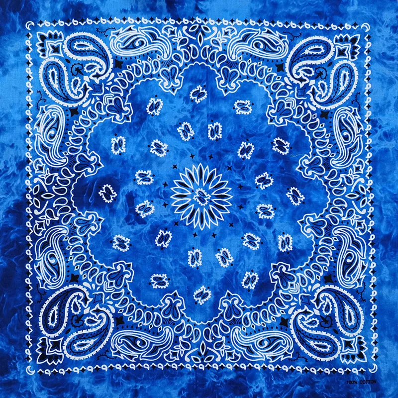 Bandana de Algodón 100% Estampado Paisley 55x55cm Unisex