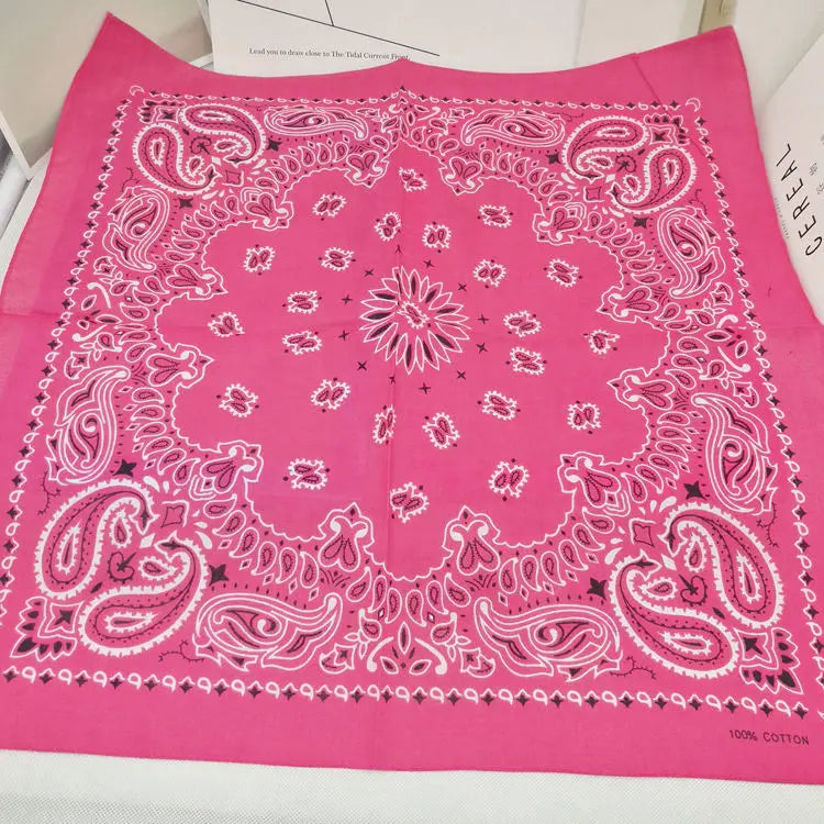 Bandana de Algodón 100% Estampado Paisley 55x55cm Unisex