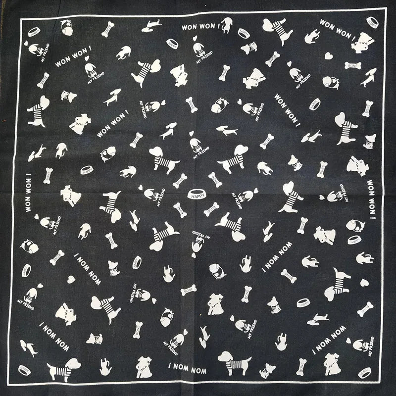 Bandana Cuadrada Algodón 100% con Calaveras Paisley