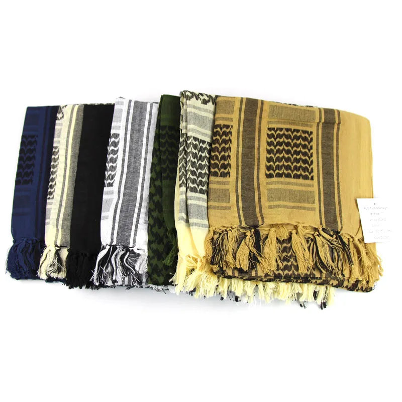 Pañuelo Árabe Shemagh Keffiyeh Algodón Bufanda Táctica Unisex de Invierno
