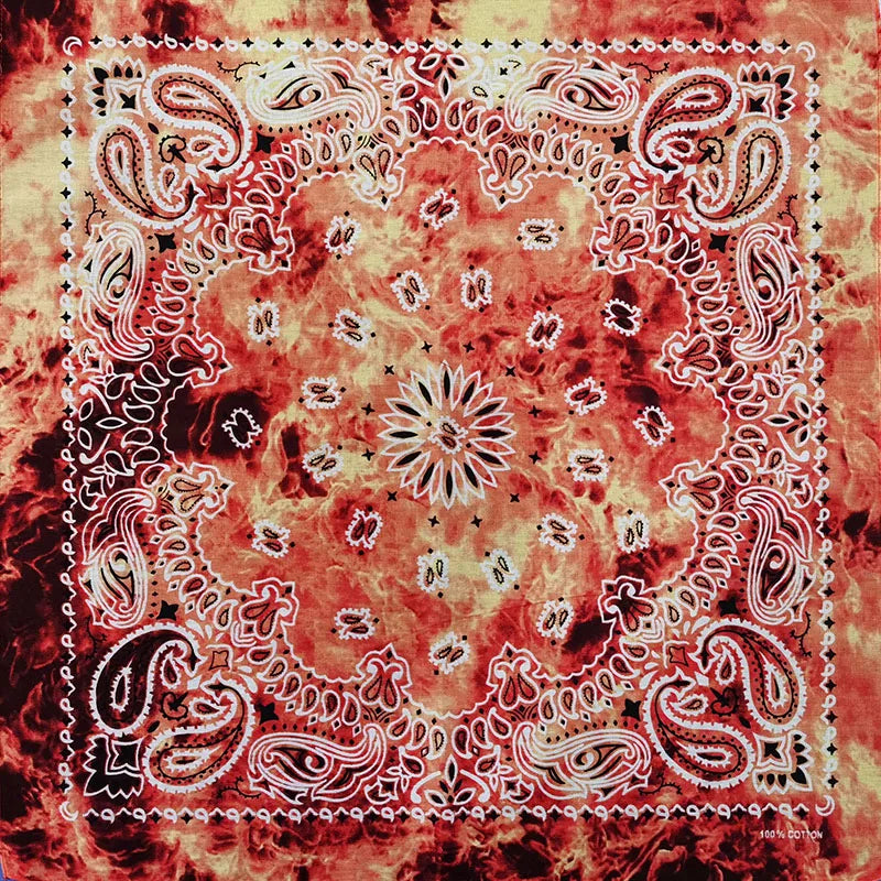 Bandana de Algodón 100% Estampado Paisley 55x55cm Unisex