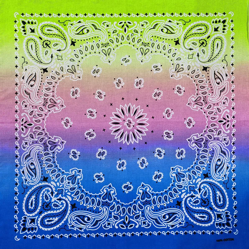 Bandana de Algodón 100% Estampado Paisley 55x55cm Unisex