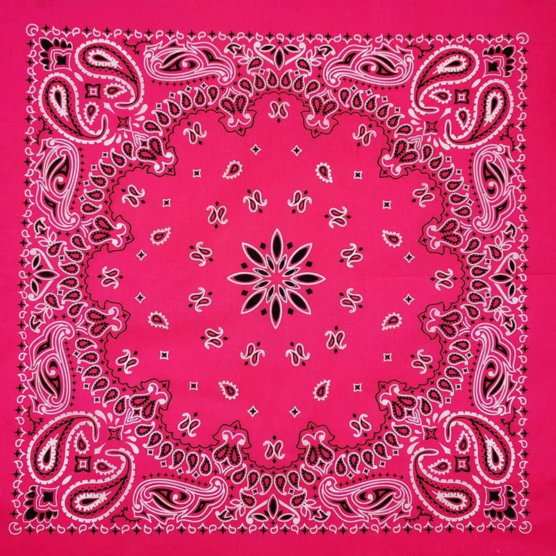 Bandana de Algodón 100% Estampado Paisley 55x55cm Unisex