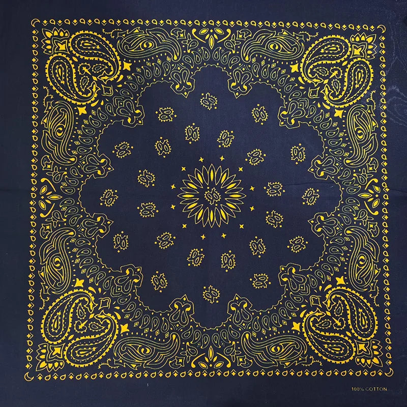 Bandana de Algodón 100% Estampado Paisley 55x55cm Unisex