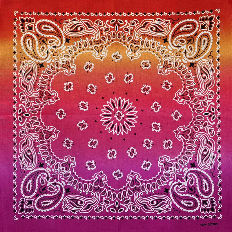 Bandana de Algodón 100% Estampado Paisley 55x55cm Unisex