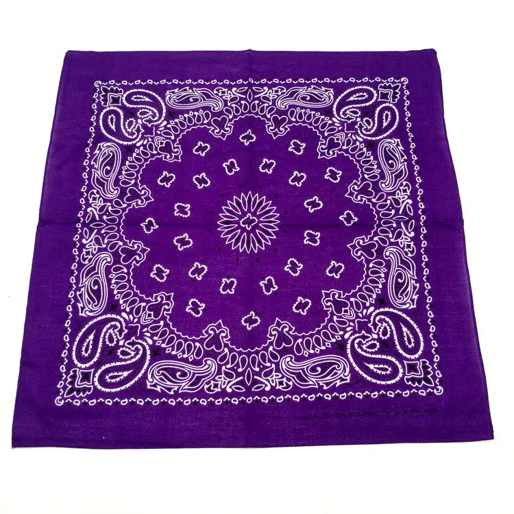 Bandana de Algodón 100% Estampado Paisley 55x55cm Unisex