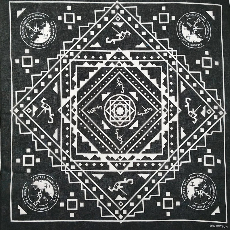 Bandana Cuadrada Algodón 100% con Calaveras Paisley